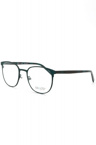 Exalto - Occhiali da vista in metallo squadrati unisex verde - 65N463