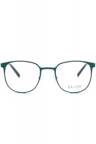Exalto - Occhiali da vista in metallo squadrati unisex verde - 65N463 2