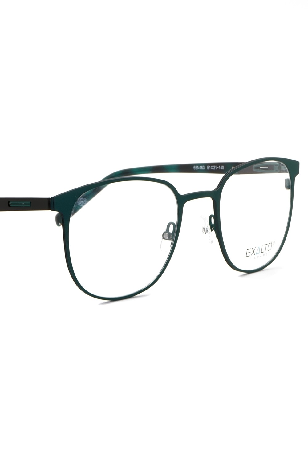 Exalto - Occhiali da vista in metallo squadrati unisex verde - 65N463