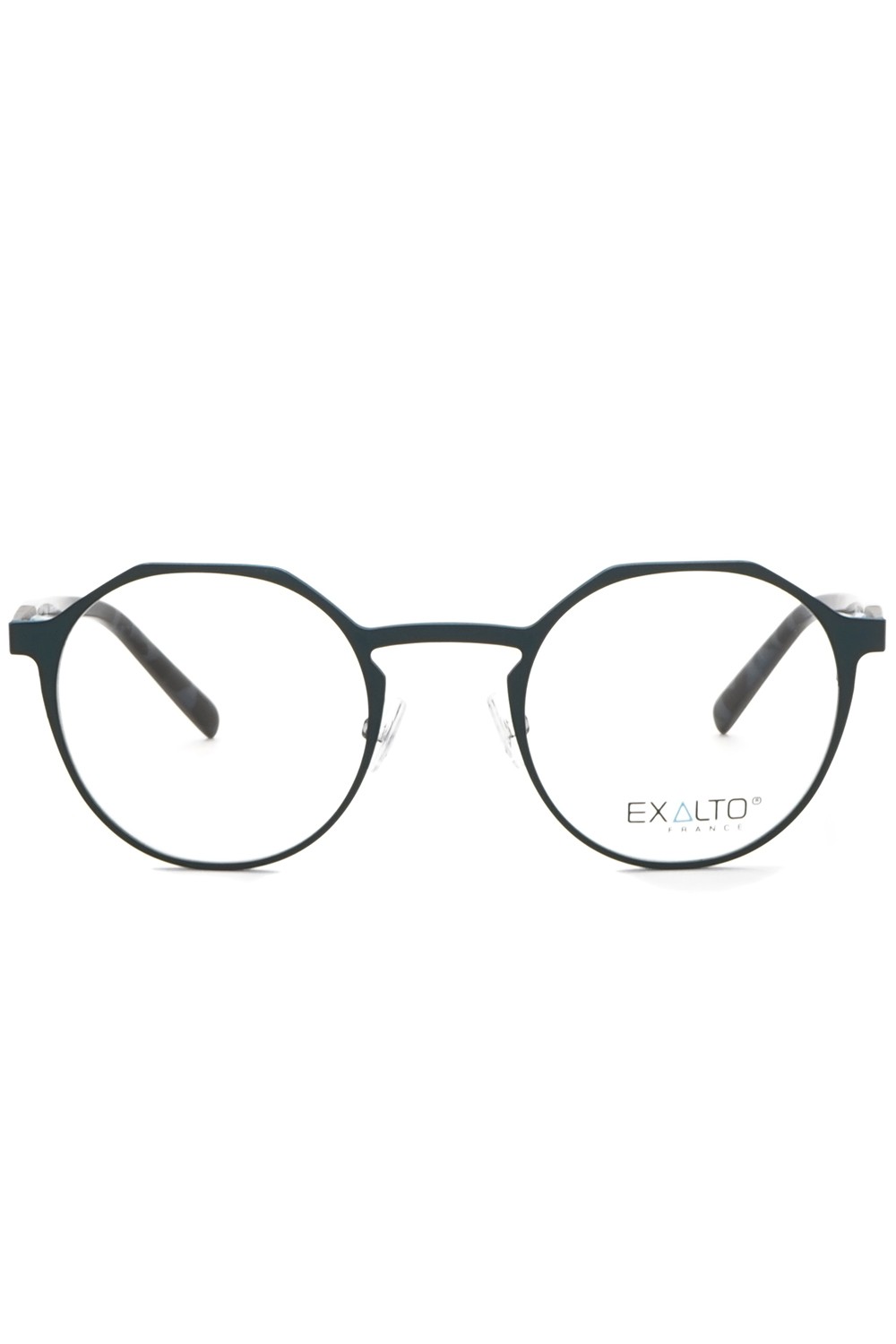 Exalto - Occhiali da vista in metallo tondi unisex blu - 65N443