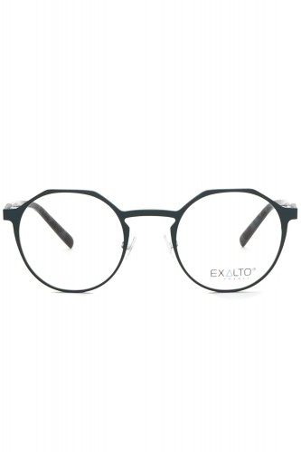 Exalto - Occhiali da vista in metallo tondi unisex blu - 65N443