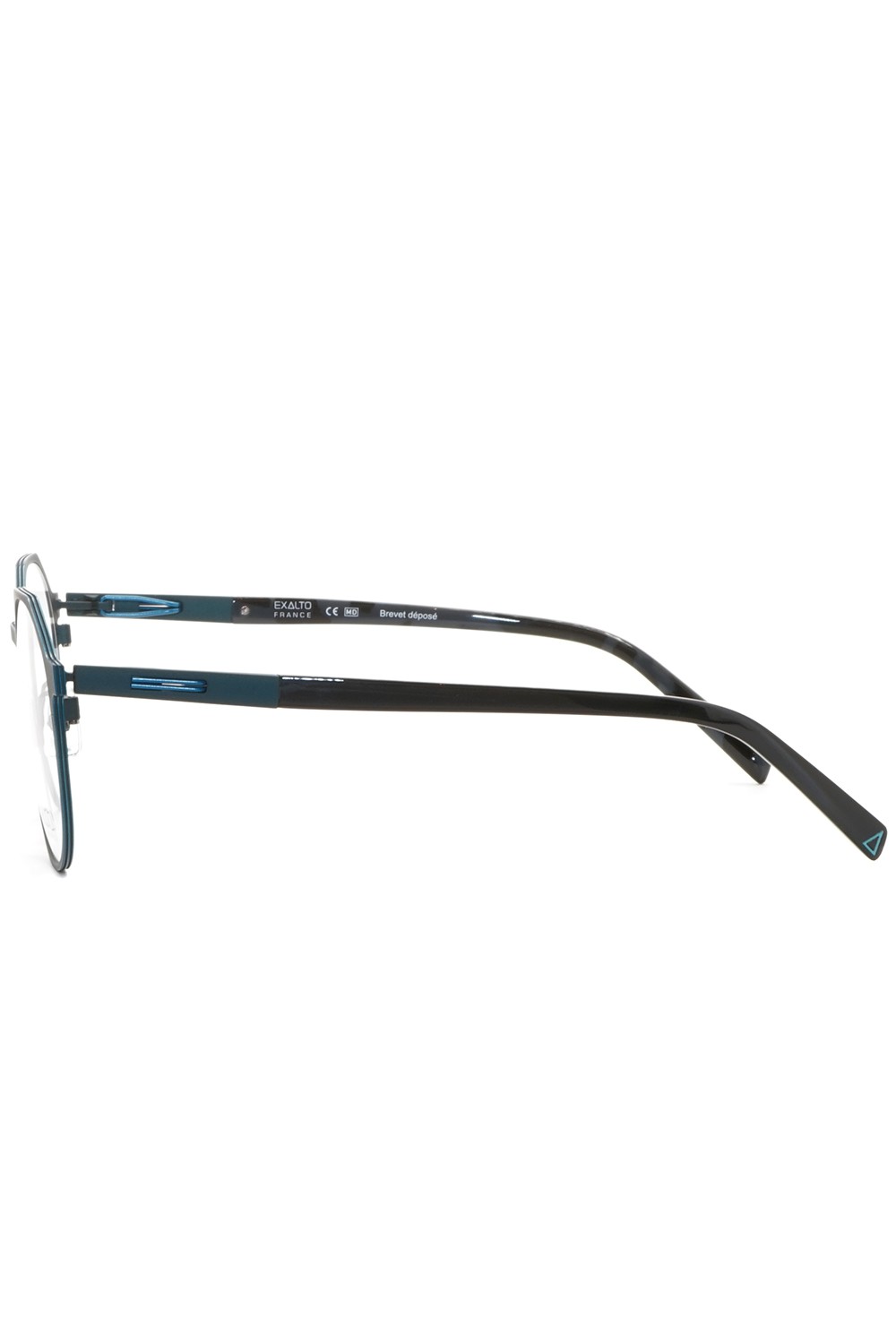 Exalto - Occhiali da vista in metallo tondi unisex blu - 65N443