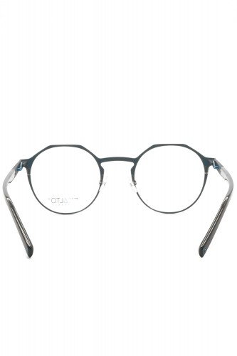Exalto - Occhiali da vista in metallo tondi unisex blu - 65N443