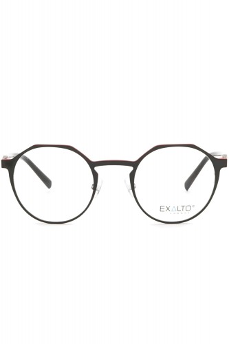 Exalto - Occhiali da vista in metallo tondi unisex nero - 65N442