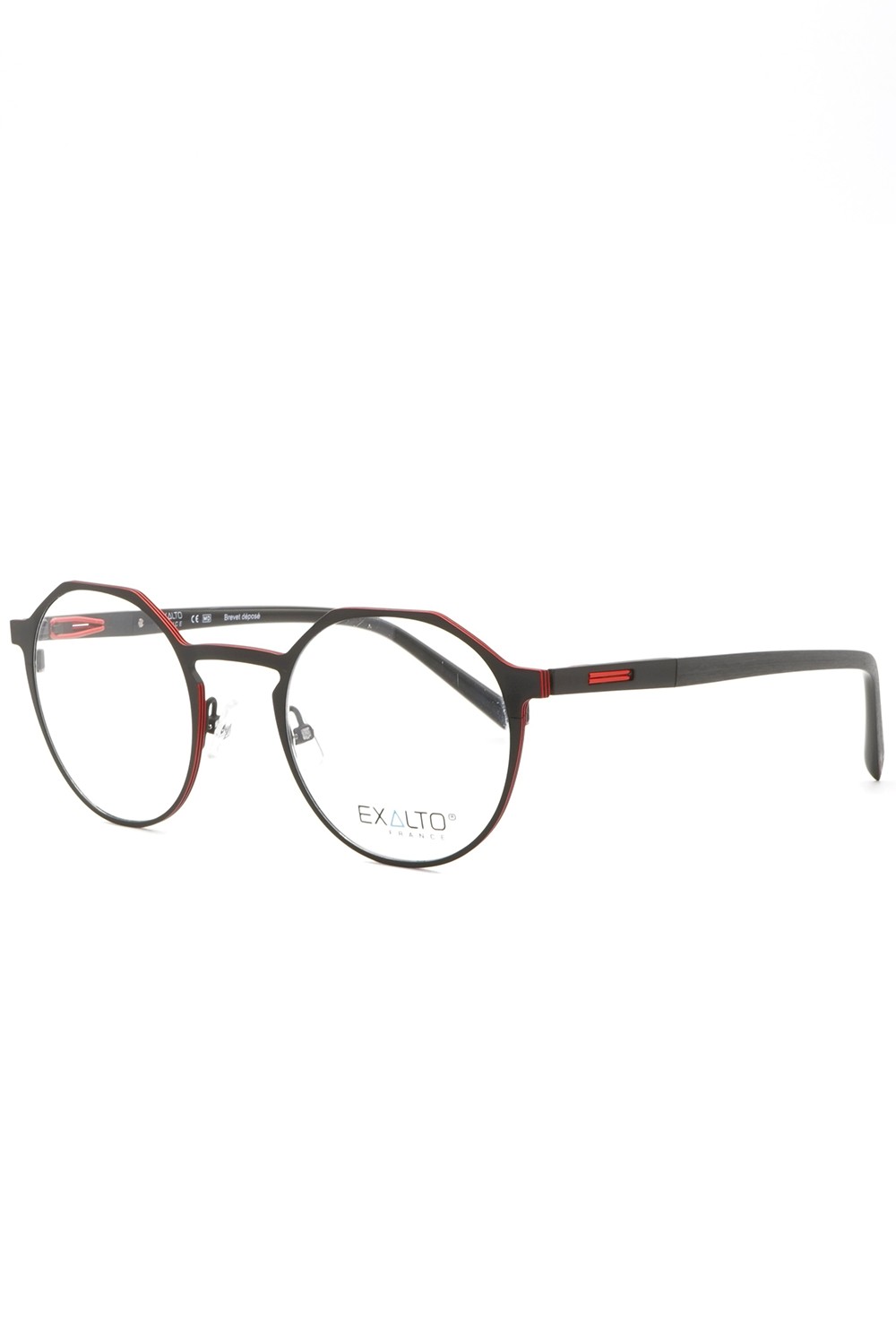 Exalto - Occhiali da vista in metallo tondi unisex nero - 65N442