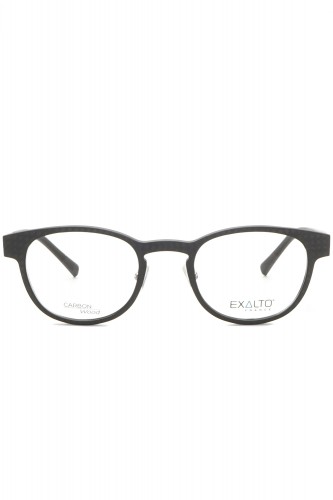 Exalto - Occhiali da vista in fibra di carbonio tondi unisex nero - 12M021