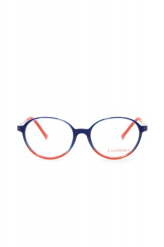 Lookkino - Occhiali da vista in plastica tondi per bambini blu - 3857 W2 2