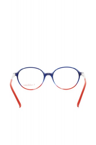 Lookkino - Occhiali da vista in plastica tondi per bambini blu - 3857 W2