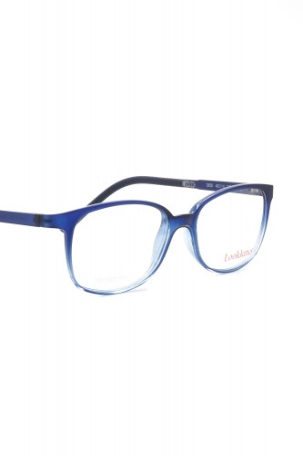 Lookkino - Occhiali da vista in plastica squadrati per bambini blu - 3856 W2