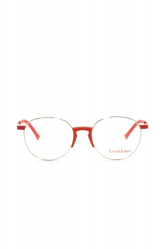 Lookkino - Occhiali da vista in metallo tondi per bambini rosso - 3450 M4
