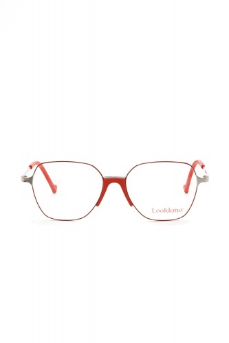 Lookkino - Occhiali da vista in metallo squadrati per bambini rosso - 3461 M1 2