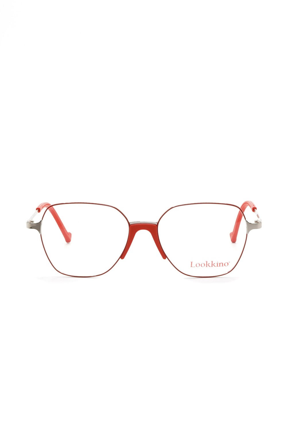 Lookkino - Occhiali da vista in metallo squadrati per bambini rosso - 3461 M1
