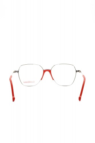 Lookkino - Occhiali da vista in metallo squadrati per bambini rosso - 3461 M1