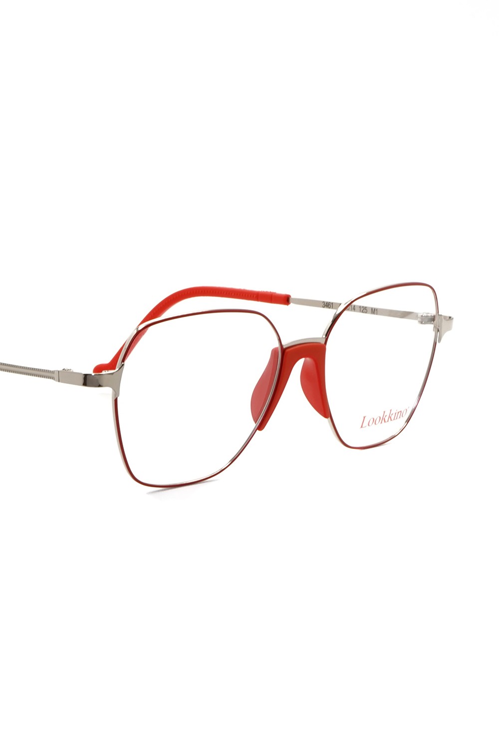 Lookkino - Occhiali da vista in metallo squadrati per bambini rosso - 3461 M1