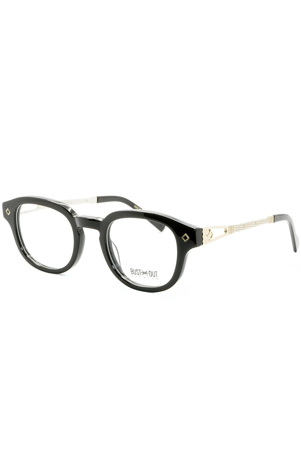 Bust Out - Occhiali da vista in celluloide squadrati per uomo con clip solare