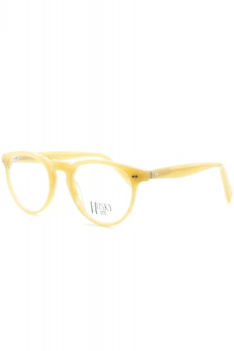 Husky - Occhiali da vista in celluloide tondi unisex senape - 1486 3