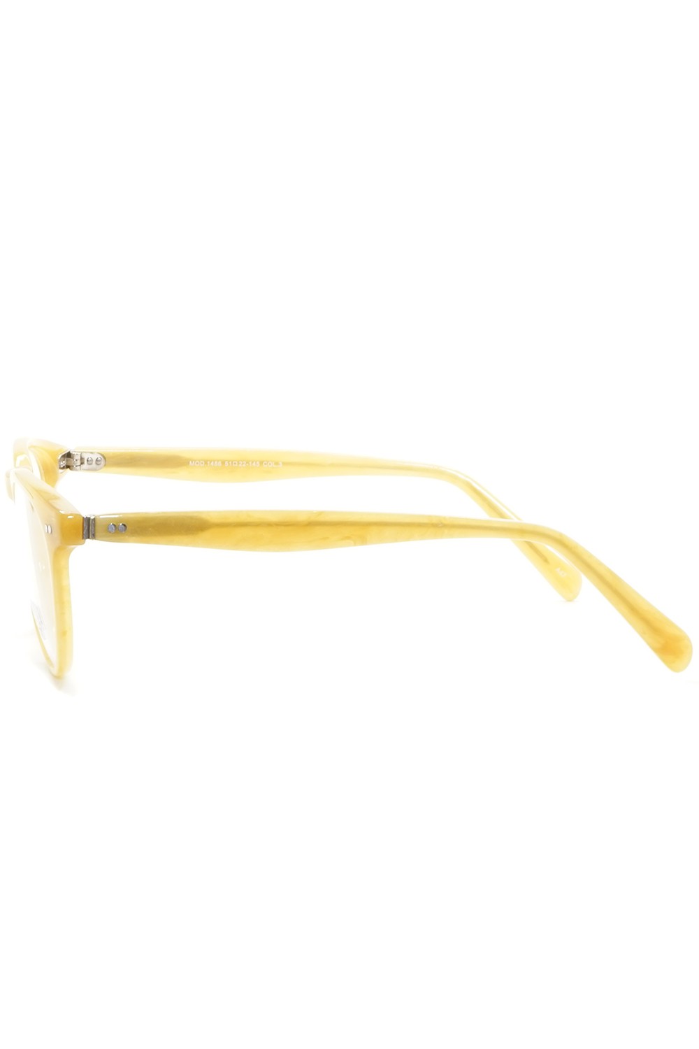 Husky - Occhiali da vista in celluloide tondi unisex senape - 1486 3