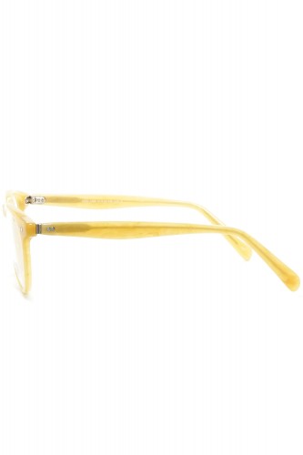 Husky - Occhiali da vista in celluloide tondi unisex senape - 1486 3