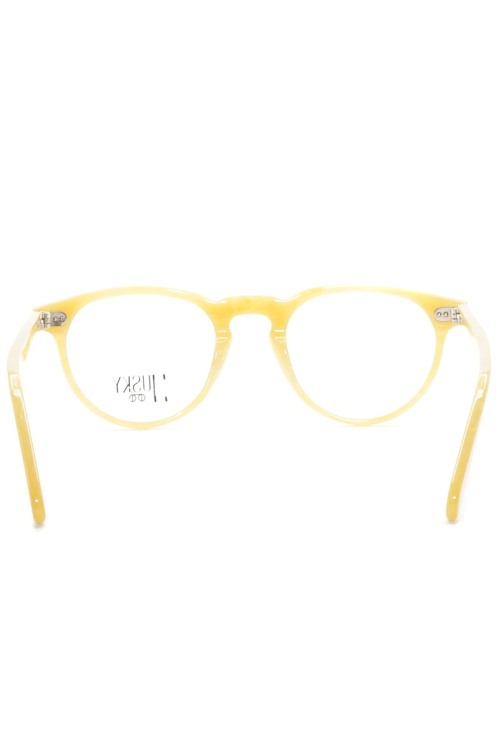 Husky - Occhiali da vista in celluloide tondi unisex senape - 1486 3