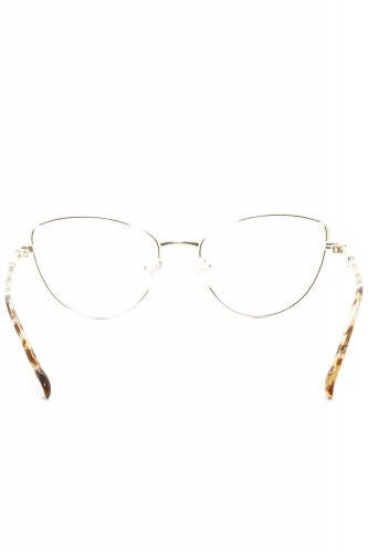 Donna Fontana - Occhiali da vista in metallo cat eye per donna oro - DF233 01