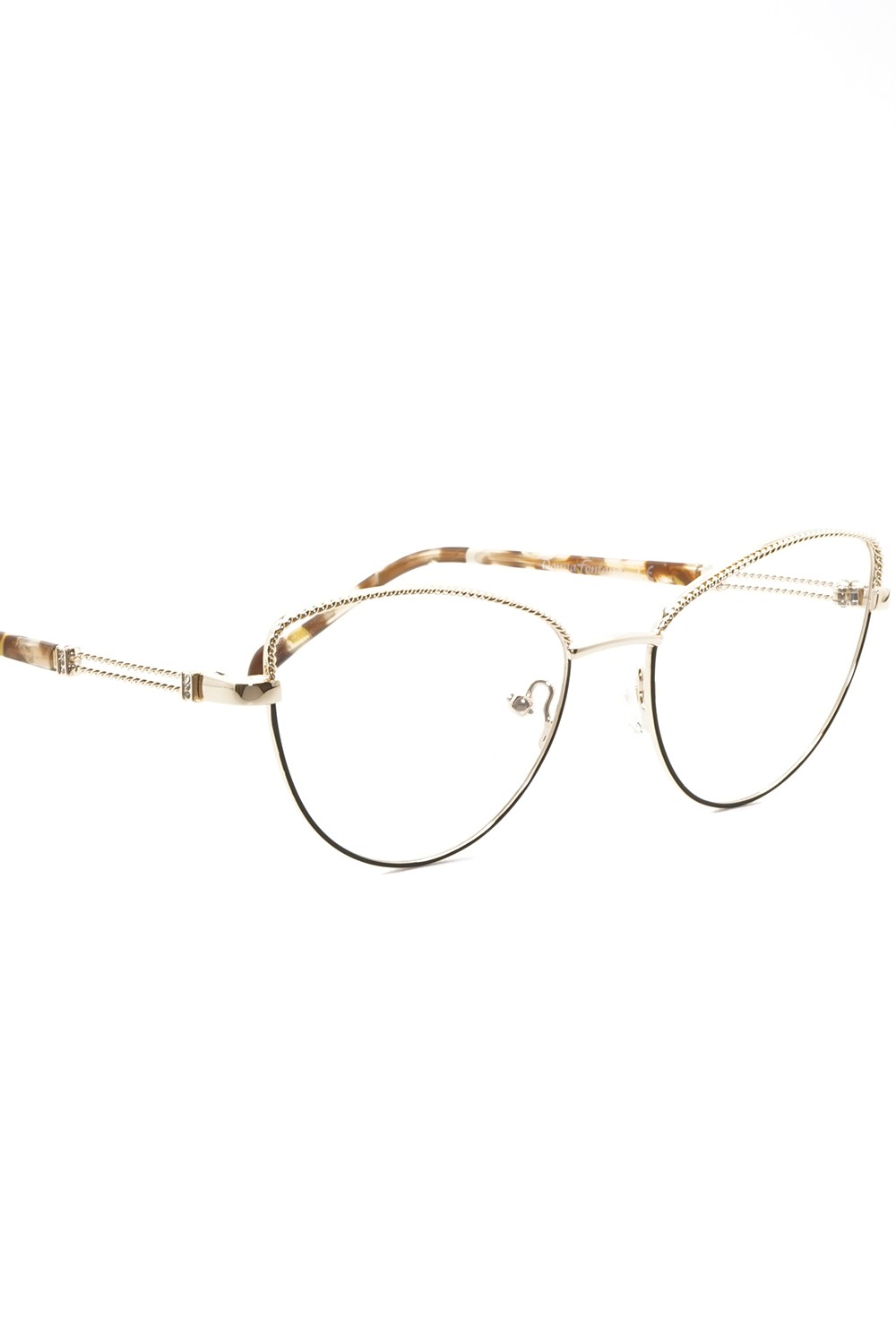 Donna Fontana - Occhiali da vista in metallo cat eye per donna oro - DF233 01