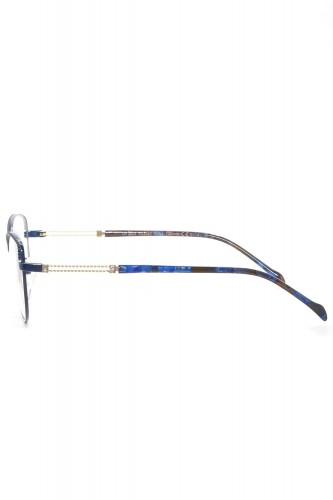 Donna Fontana - Occhiali da vista in metallo cat eye per donna blu - DF233 04