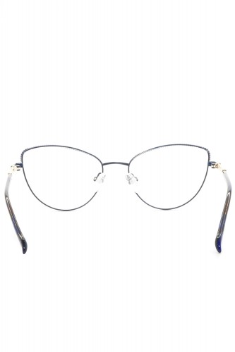 Donna Fontana - Occhiali da vista in metallo cat eye per donna blu - DF233 04