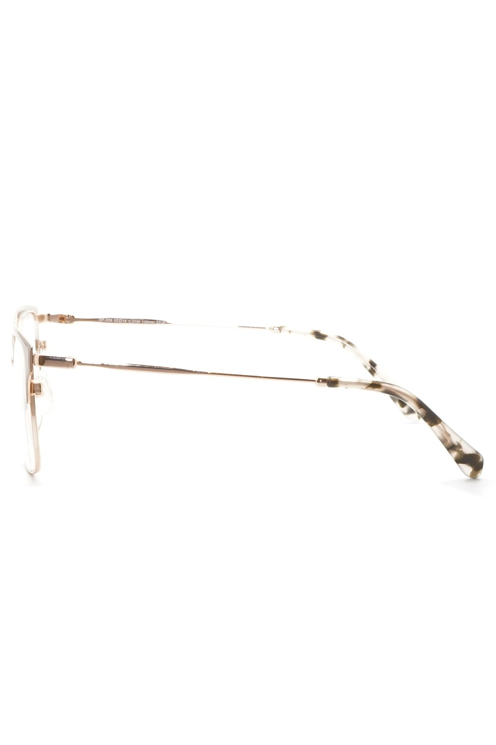 Donna Fontana - Occhiali da vista in metallo squadrati per donna fango - DF229