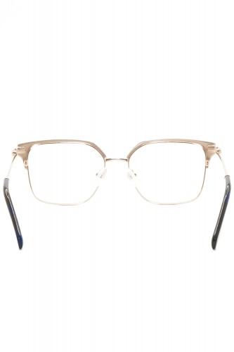 Donna Fontana - Occhiali da vista in metallo squadrati per donna blu - DF229 04M