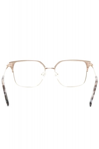 Donna Fontana - Occhiali da vista in metallo squadrati per donna nero - DF229