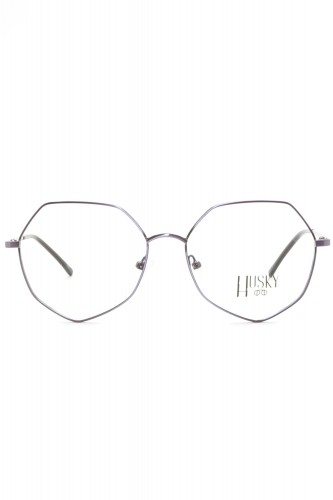 Husky - Occhiali da vista in metallo esagonali per donna viola  - 1425 3 2