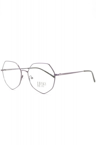 Husky - Occhiali da vista in metallo esagonali per donna viola  - 1425 3