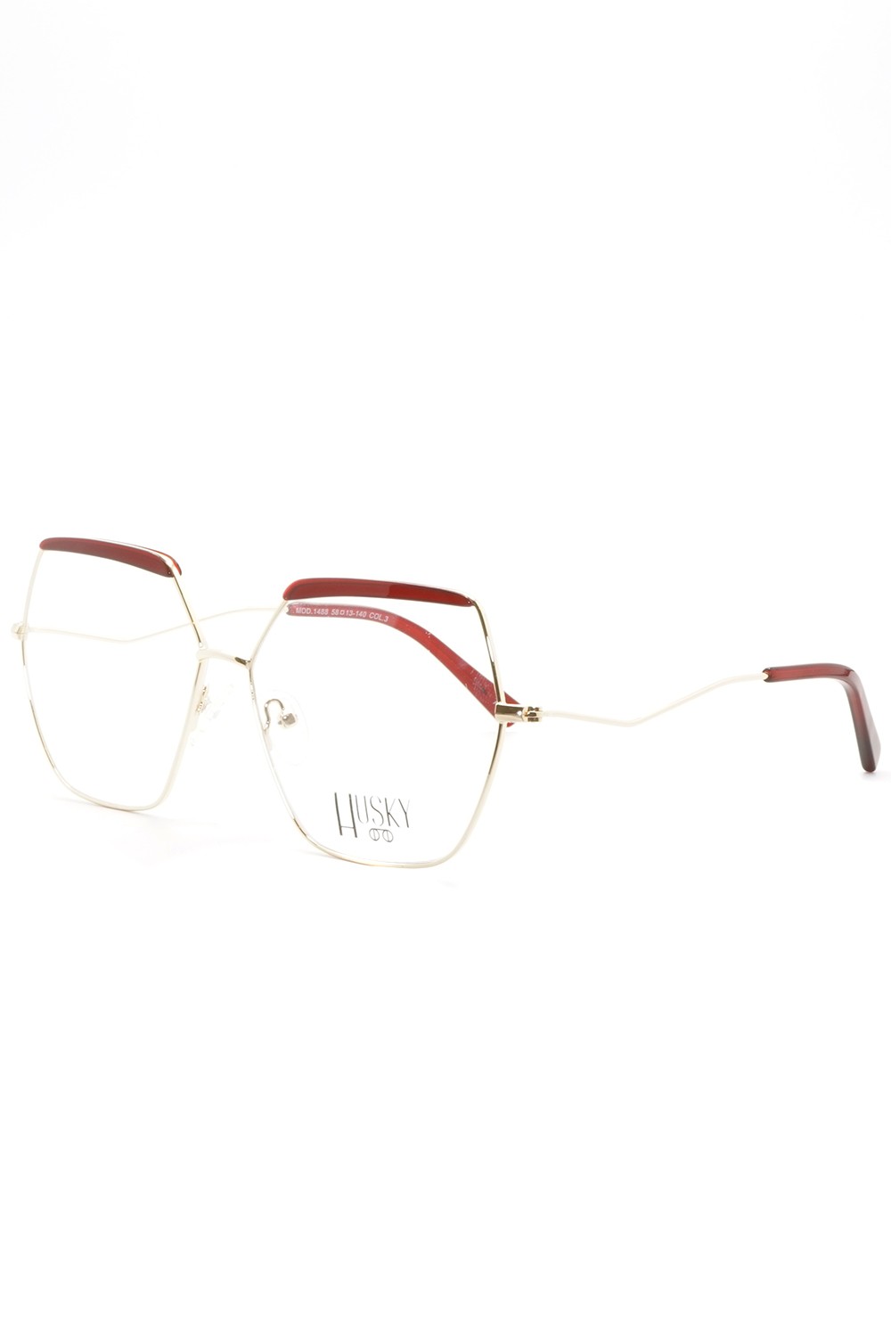Husky - Occhiali da vista in metallo esagonali per donna oro - 1488 3