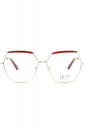 Husky - Occhiali da vista in metallo esagonali per donna oro - 1488 3 2