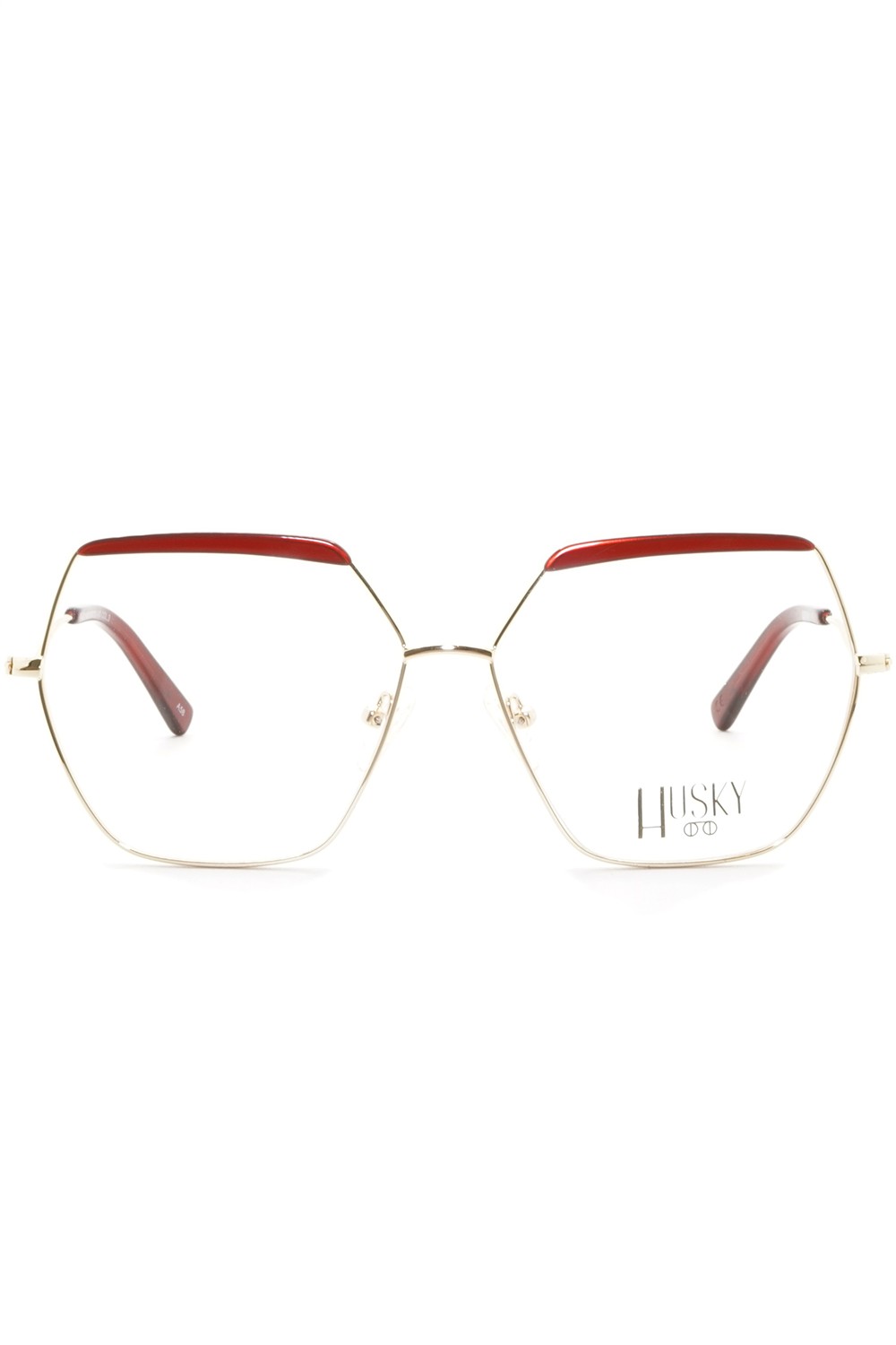Husky - Occhiali da vista in metallo esagonali per donna oro - 1488 3