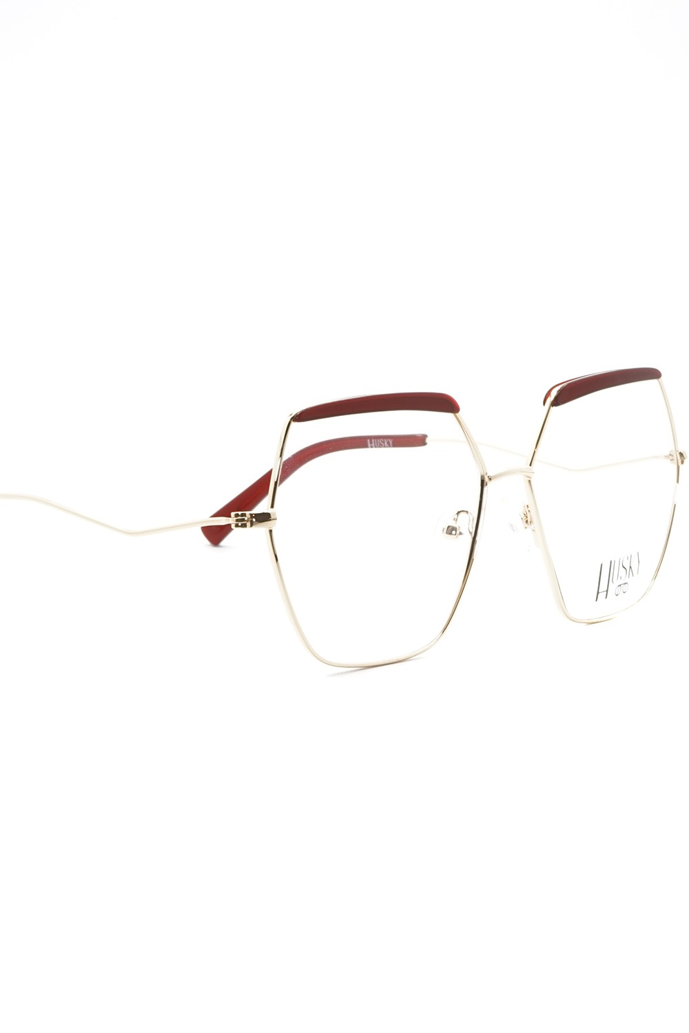 Husky - Occhiali da vista in metallo esagonali per donna oro - 1488 3