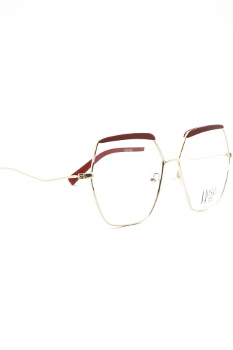 Husky - Occhiali da vista in metallo esagonali per donna oro - 1488 3