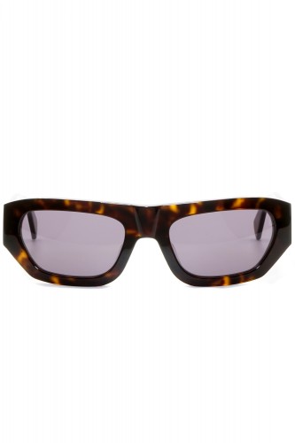 Gast - Occhiali da sole in celluloide rettangolari unisex tartarugato -