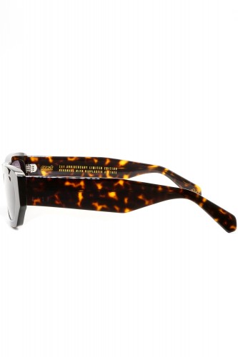 Gast - Occhiali da sole in celluloide rettangolari unisex tartarugato -