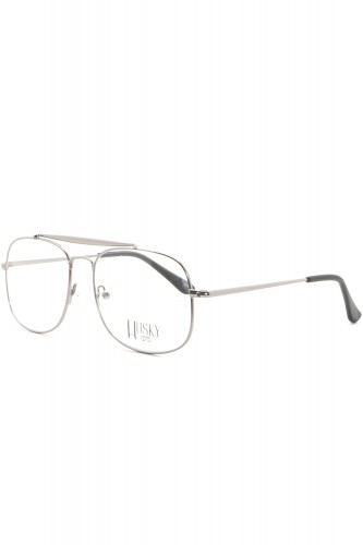 Husky - Occhiali da vista in metallo squadrati unisex argento - 1422 2