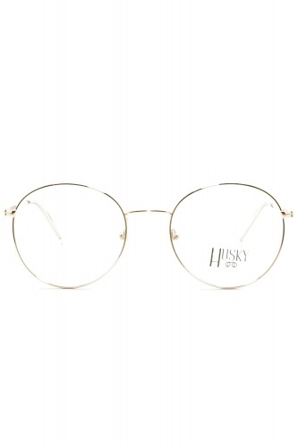 Husky - Occhiali da vista in metallo tondi unisex oro - 1434 1 2
