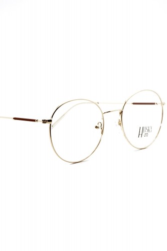 Husky - Occhiali da vista in metallo tondi unisex oro - 1434 1