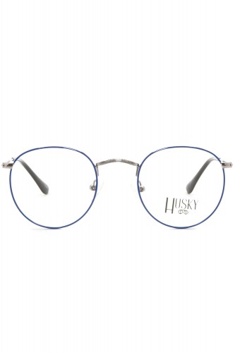 Husky - Occhiali da vista in metallo tondi unisex argento - 1355 7 2