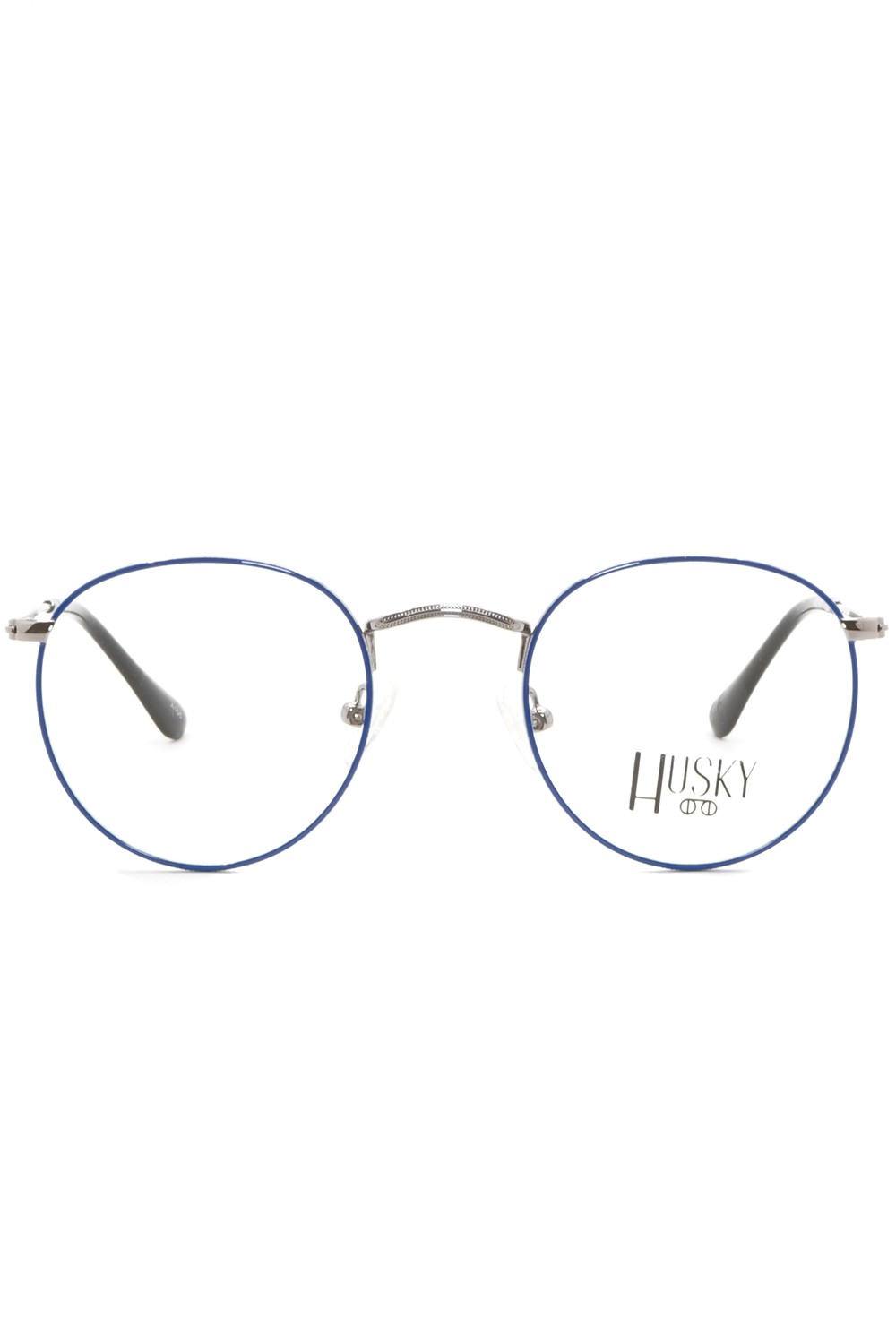 Husky - Occhiali da vista in metallo tondi unisex argento - 1355 7