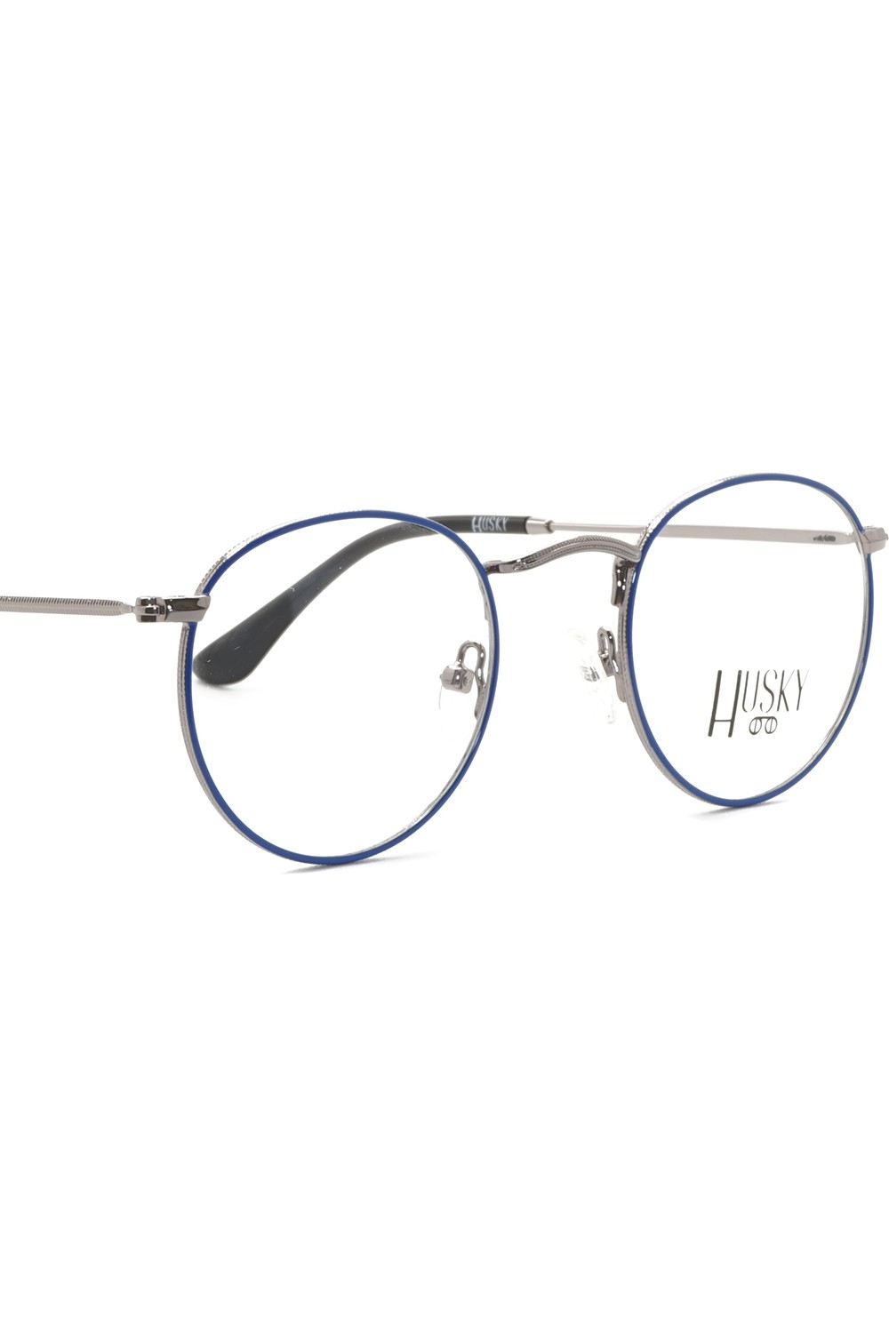 Husky - Occhiali da vista in metallo tondi unisex argento - 1355 7