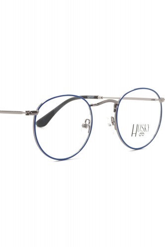 Husky - Occhiali da vista in metallo tondi unisex argento - 1355 7