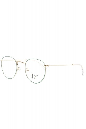 Husky - Occhiali da vista in metallo tondi unisex oro - 1355 6