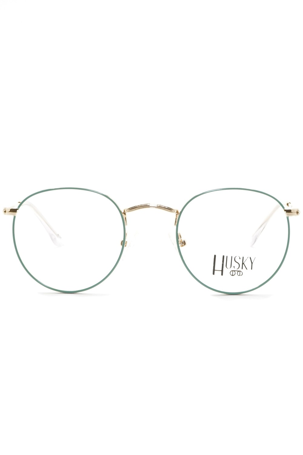 Husky - Occhiali da vista in metallo tondi unisex oro - 1355 6