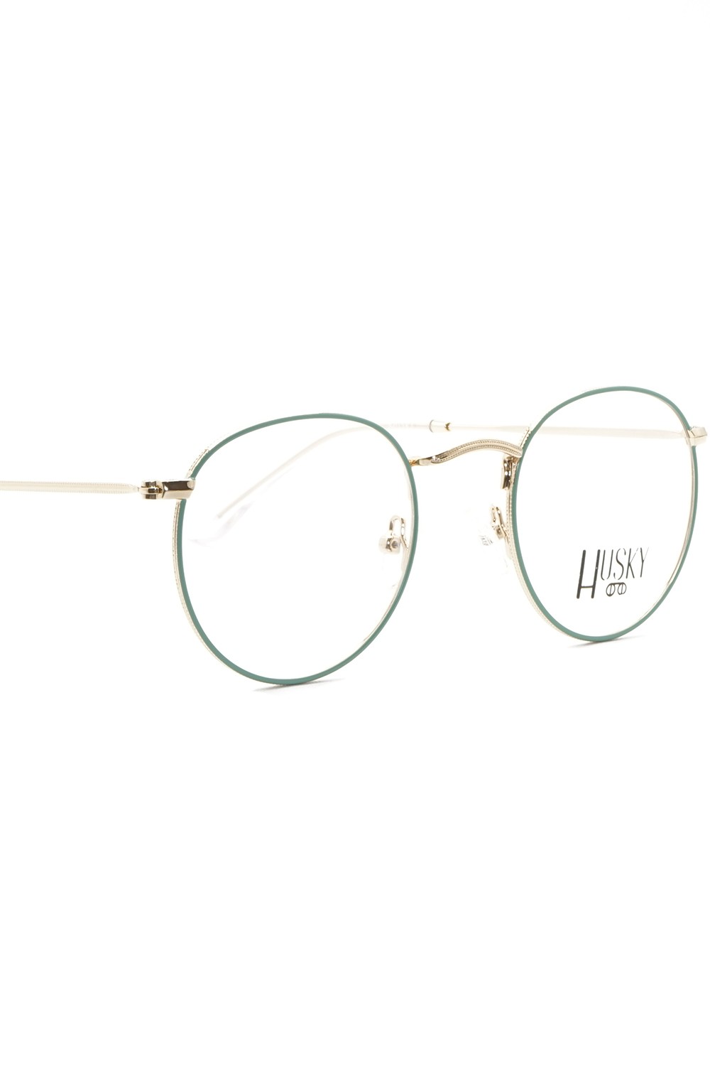 Husky - Occhiali da vista in metallo tondi unisex oro - 1355 6