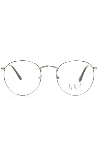 Husky - Occhiali da vista in metallo tondi unisex argento - 1354 2A 2